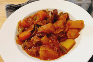 Beef & Chorizo Stew For Two