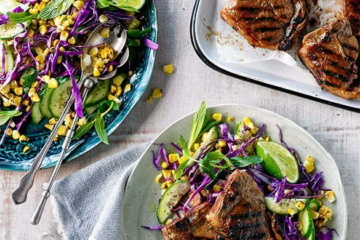 Thai-glazed lamb loin chops with sweetcorn slaw copy